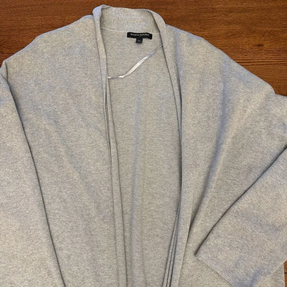 Banana Republic Long Cardigan Sweater Women’s  Size XL Open Gray